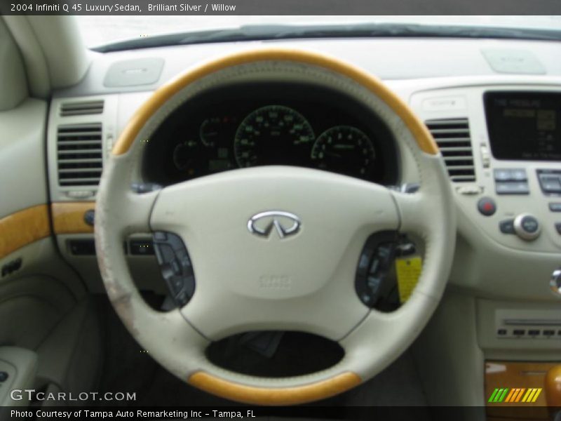 Brilliant Silver / Willow 2004 Infiniti Q 45 Luxury Sedan