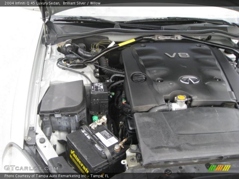 Brilliant Silver / Willow 2004 Infiniti Q 45 Luxury Sedan