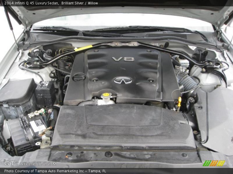 Brilliant Silver / Willow 2004 Infiniti Q 45 Luxury Sedan