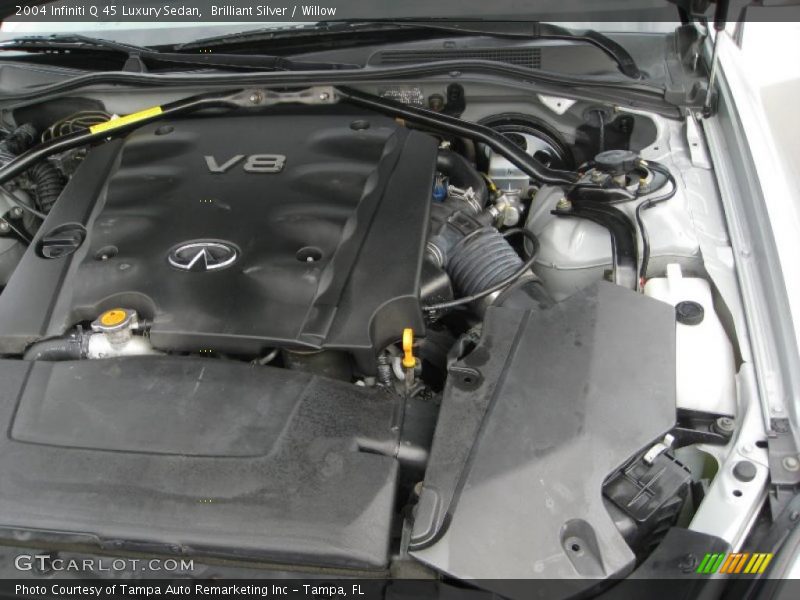 Brilliant Silver / Willow 2004 Infiniti Q 45 Luxury Sedan