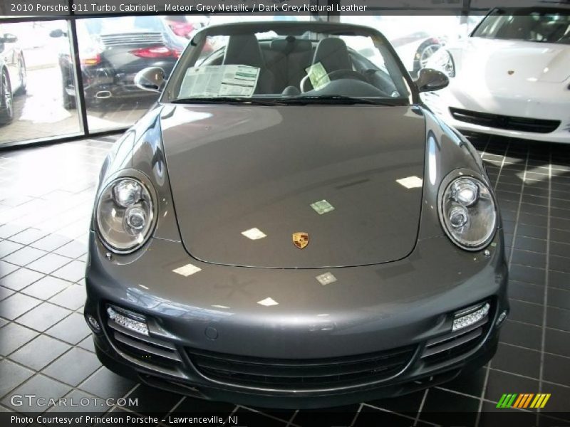 Meteor Grey Metallic / Dark Grey Natural Leather 2010 Porsche 911 Turbo Cabriolet