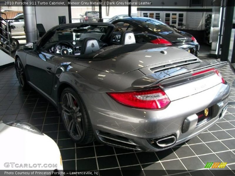 Meteor Grey Metallic / Dark Grey Natural Leather 2010 Porsche 911 Turbo Cabriolet