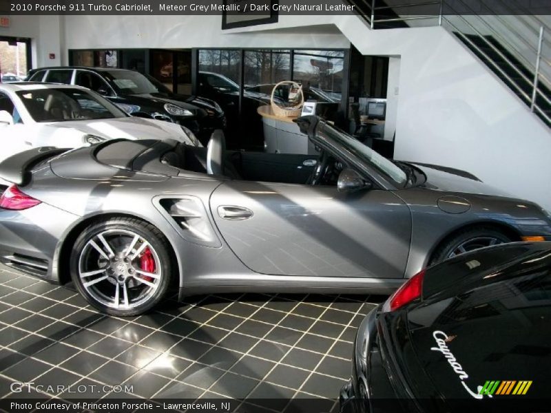 Meteor Grey Metallic / Dark Grey Natural Leather 2010 Porsche 911 Turbo Cabriolet