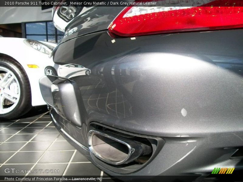 Meteor Grey Metallic / Dark Grey Natural Leather 2010 Porsche 911 Turbo Cabriolet
