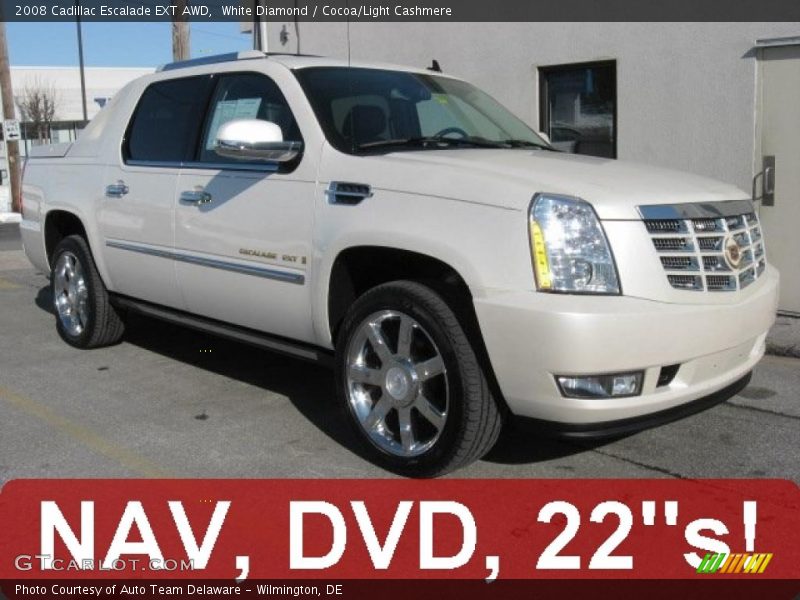 White Diamond / Cocoa/Light Cashmere 2008 Cadillac Escalade EXT AWD