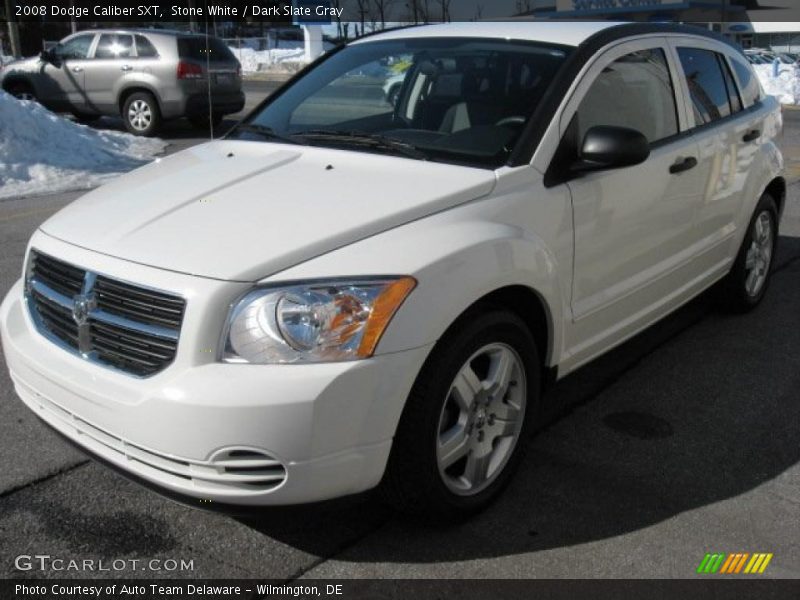 Stone White / Dark Slate Gray 2008 Dodge Caliber SXT