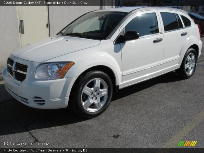 Stone White / Dark Slate Gray 2008 Dodge Caliber SXT