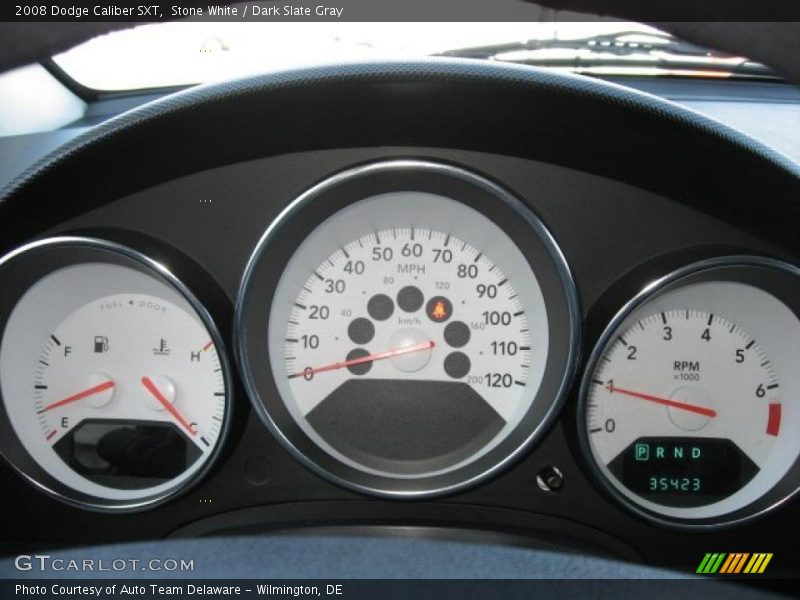 Stone White / Dark Slate Gray 2008 Dodge Caliber SXT