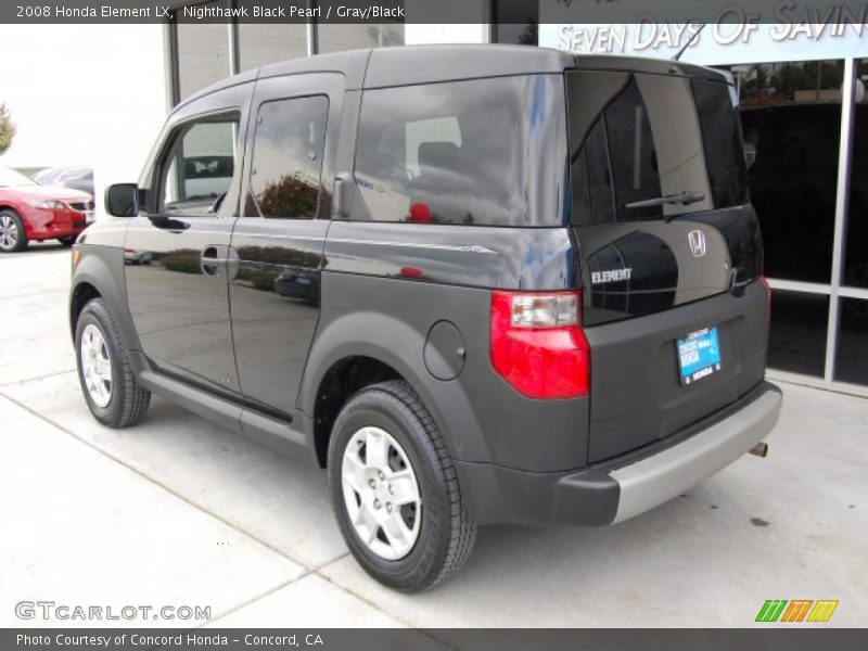 Nighthawk Black Pearl / Gray/Black 2008 Honda Element LX