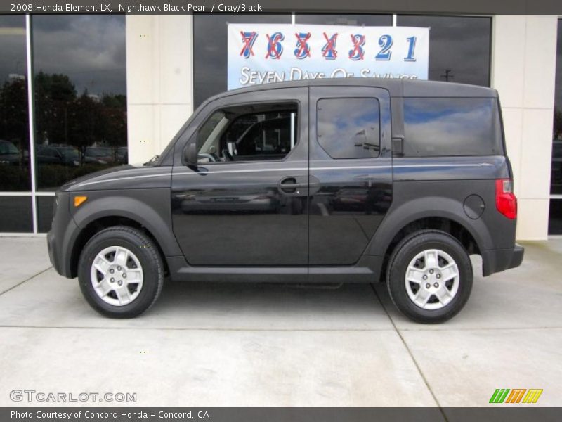 Nighthawk Black Pearl / Gray/Black 2008 Honda Element LX