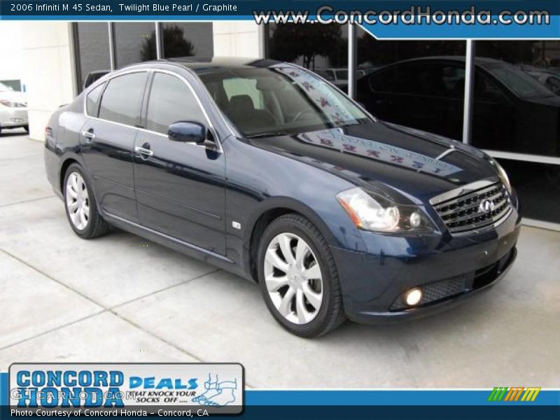 Twilight Blue Pearl / Graphite 2006 Infiniti M 45 Sedan