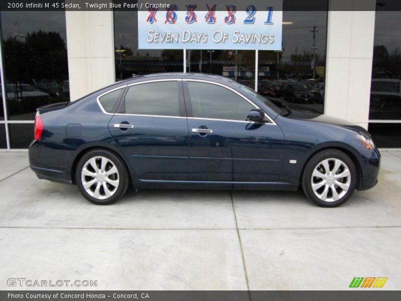 Twilight Blue Pearl / Graphite 2006 Infiniti M 45 Sedan
