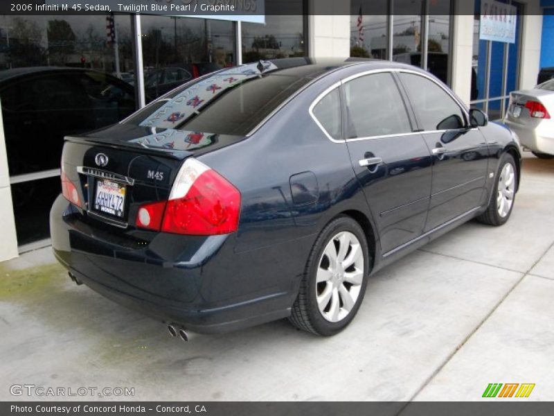 Twilight Blue Pearl / Graphite 2006 Infiniti M 45 Sedan