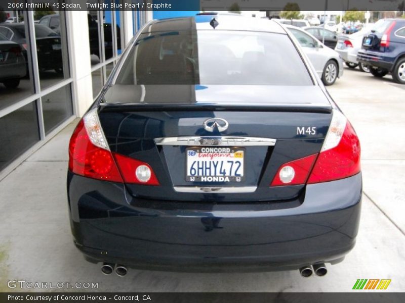 Twilight Blue Pearl / Graphite 2006 Infiniti M 45 Sedan
