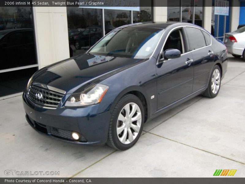 Twilight Blue Pearl / Graphite 2006 Infiniti M 45 Sedan