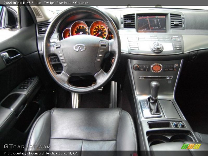 Twilight Blue Pearl / Graphite 2006 Infiniti M 45 Sedan