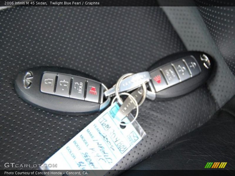 Twilight Blue Pearl / Graphite 2006 Infiniti M 45 Sedan