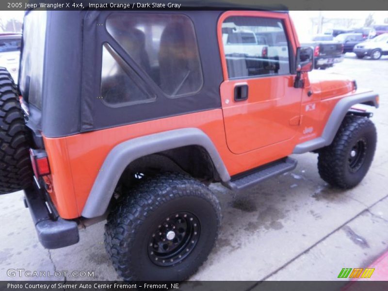 Impact Orange / Dark Slate Gray 2005 Jeep Wrangler X 4x4