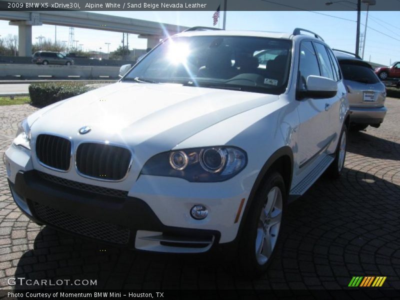 Alpine White / Sand Beige Nevada Leather 2009 BMW X5 xDrive30i