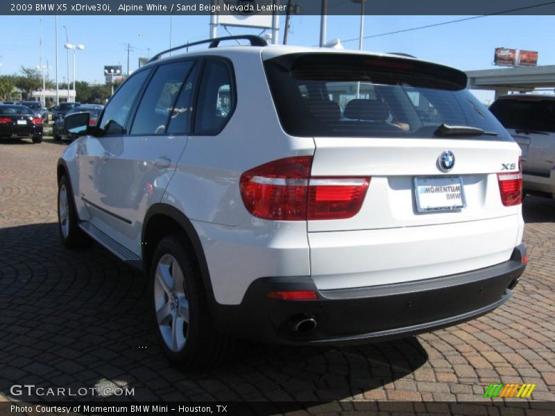 Alpine White / Sand Beige Nevada Leather 2009 BMW X5 xDrive30i