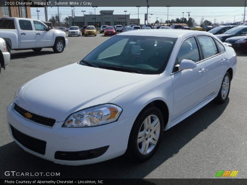 Summit White / Gray 2010 Chevrolet Impala LT