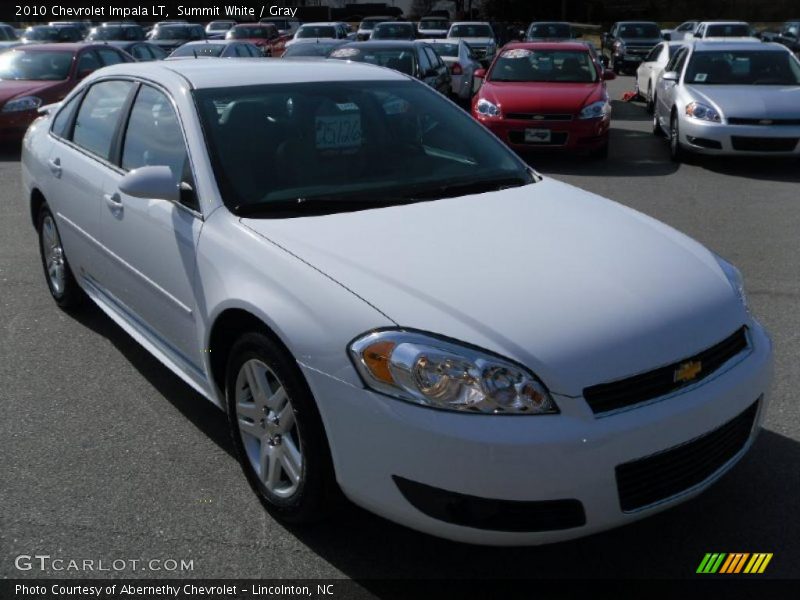 Summit White / Gray 2010 Chevrolet Impala LT