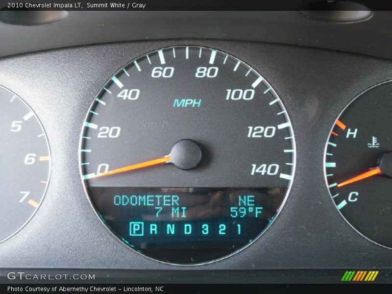 Summit White / Gray 2010 Chevrolet Impala LT