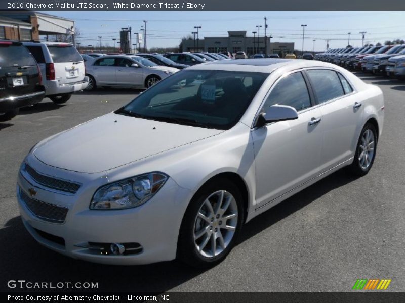 White Diamond Tricoat / Ebony 2010 Chevrolet Malibu LTZ Sedan