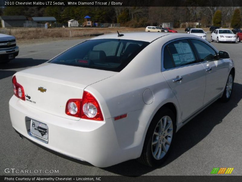 White Diamond Tricoat / Ebony 2010 Chevrolet Malibu LTZ Sedan