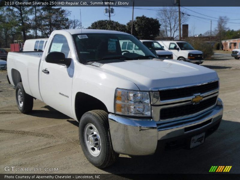 Summit White / Ebony 2010 Chevrolet Silverado 2500HD Regular Cab