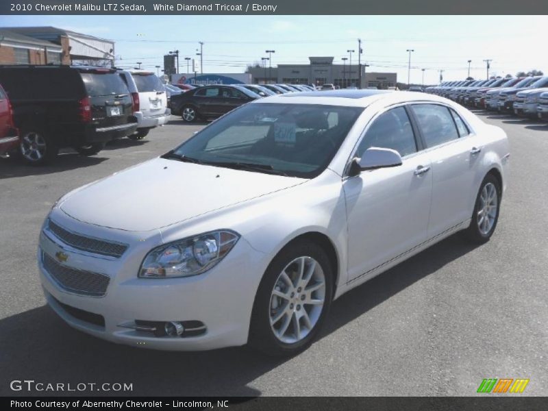 White Diamond Tricoat / Ebony 2010 Chevrolet Malibu LTZ Sedan