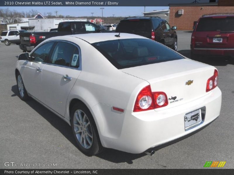 White Diamond Tricoat / Ebony 2010 Chevrolet Malibu LTZ Sedan