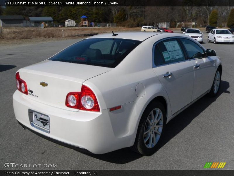 White Diamond Tricoat / Ebony 2010 Chevrolet Malibu LTZ Sedan