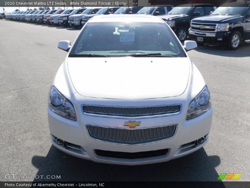 White Diamond Tricoat / Ebony 2010 Chevrolet Malibu LTZ Sedan
