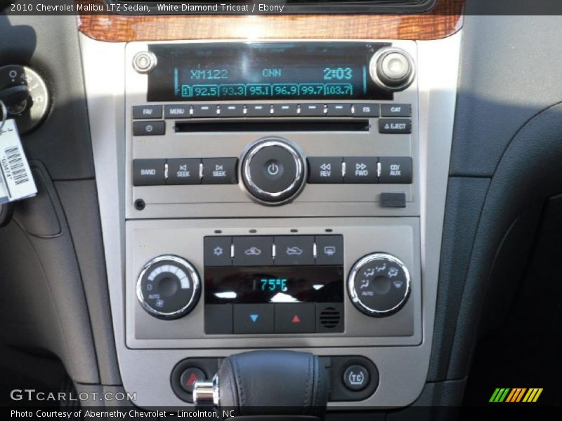 White Diamond Tricoat / Ebony 2010 Chevrolet Malibu LTZ Sedan