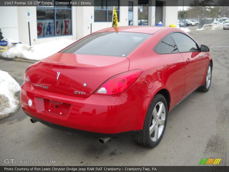 Crimson Red / Ebony 2007 Pontiac G6 GTP Coupe