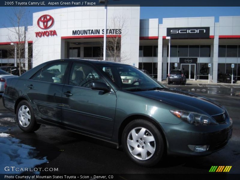 Aspen Green Pearl / Taupe 2005 Toyota Camry LE