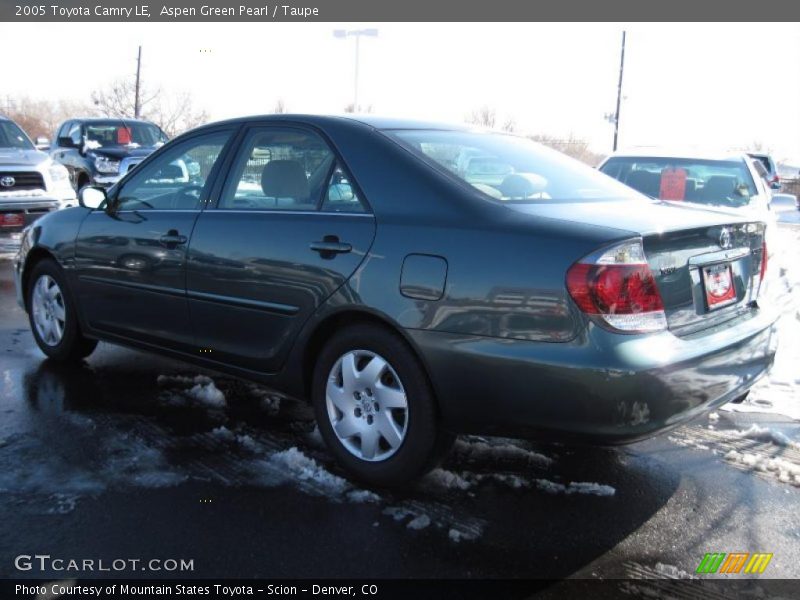 Aspen Green Pearl / Taupe 2005 Toyota Camry LE