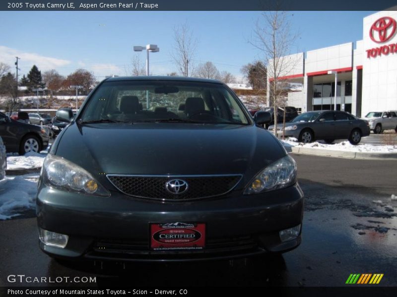 Aspen Green Pearl / Taupe 2005 Toyota Camry LE