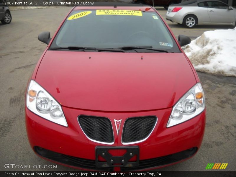 Crimson Red / Ebony 2007 Pontiac G6 GTP Coupe
