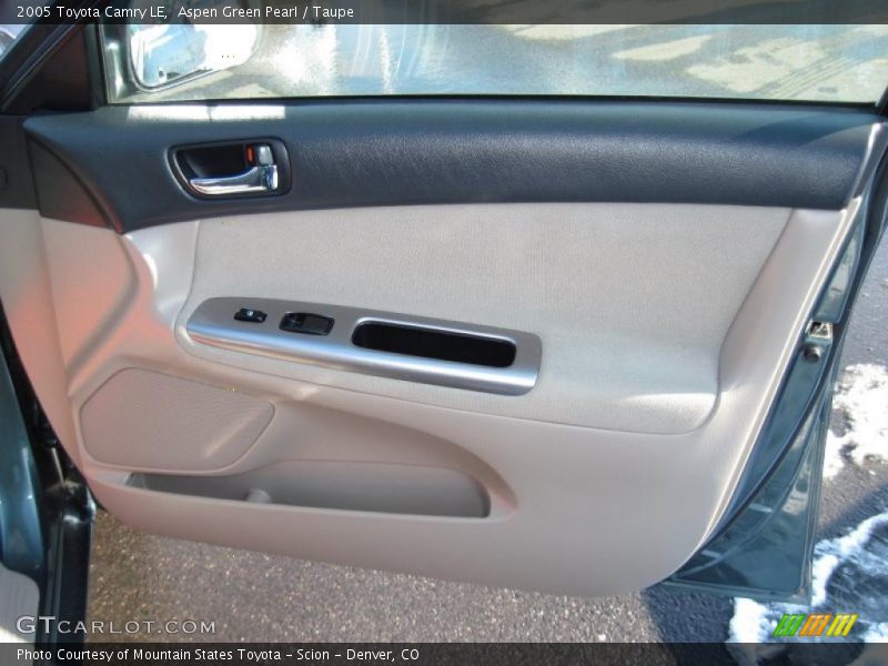 Aspen Green Pearl / Taupe 2005 Toyota Camry LE