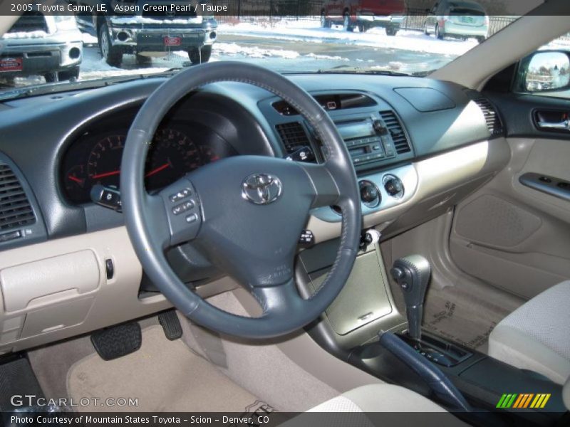 Aspen Green Pearl / Taupe 2005 Toyota Camry LE