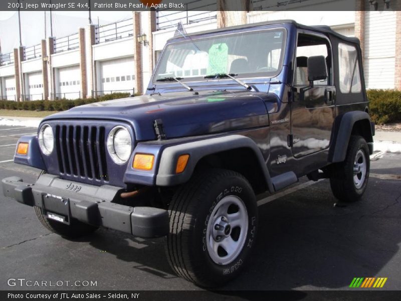 Patriot Blue Pearl / Agate Black 2001 Jeep Wrangler SE 4x4