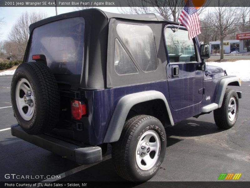 Patriot Blue Pearl / Agate Black 2001 Jeep Wrangler SE 4x4