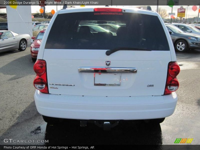 Bright White / Dark Khaki/Light Khaki 2006 Dodge Durango SLT