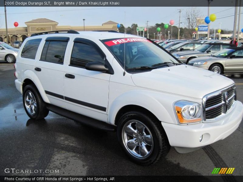 Bright White / Dark Khaki/Light Khaki 2006 Dodge Durango SLT