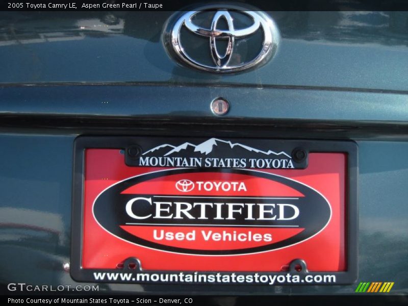 Aspen Green Pearl / Taupe 2005 Toyota Camry LE