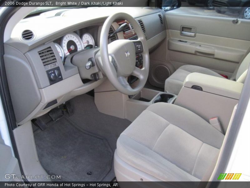 Bright White / Dark Khaki/Light Khaki 2006 Dodge Durango SLT
