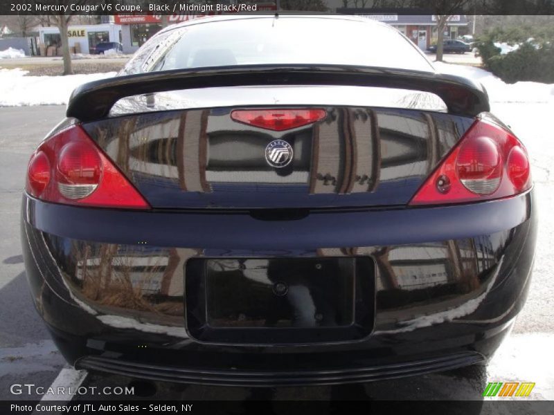 Black / Midnight Black/Red 2002 Mercury Cougar V6 Coupe