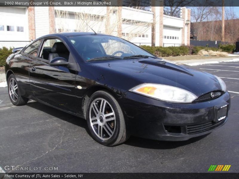 Black / Midnight Black/Red 2002 Mercury Cougar V6 Coupe